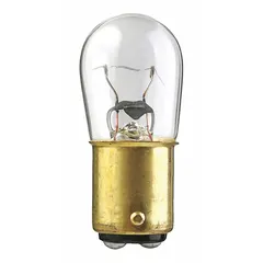APPROVED VENDOR BA15d Double-Contact Bayonet Base Lamp, B6 Bullet, 12.8V AC, White, Trade Number 1004 (10-Pack)