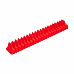 Plastic wrench organizer designed for drawer storage. Keeps wrenches separated and accessible. Overall width 4 3/4 in. Suitable for organizing combination, box-end, or open-end wrenches in tool chests or workbench drawers.