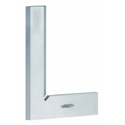 INSIZE Precision Steel Square: 90° Angle, 9-13/16 x 6-1/2 in Outside Dimensions - Machinist Precision Steel Squares