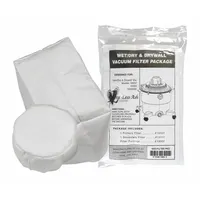 Cloth replacement filter for wet/dry pickup in Dustless shop vacuums. Compatible with models 16003, 16005, D1603, and D1605. Captures fine dust and debris during cleanup tasks