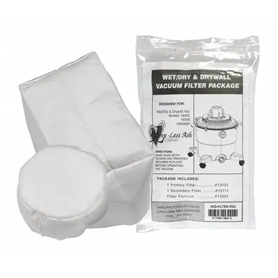 DUSTLESS TECHNOLOGIES 13001 Sleeve Filter - Shop Vacuum Filters