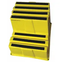 APPROVED VENDOR Step Stool: 2 Steps, 1.6 ft Overall Ht, 500 lb Load Cap, Plastic, 1.6 ft Standing Ht