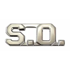 Metallic rank insignia in silver finish, constructed from metal with a clutch pin attachment. Measures 1/2 inch. Commonly used on uniforms for military, law enforcement, or ceremonial dress to denote rank. Supplied as 1 piece (MPN 4321N).