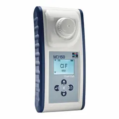This multiparameter colorimeter from LOVIBOND features a digital display and LED light source. It is configured for testing chlorine parameters with 3% accuracy. Suitable for water quality analysis in field or laboratory settings.