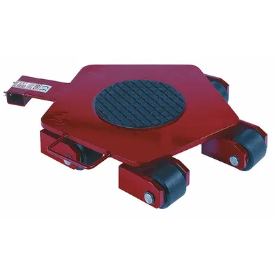 GKS-PERFEKT Machine Roller: 8,800 lb, 4 1/4 in Deck Ht, 29 1/2 in L x 22 in W, (5) Swivel - Multidirectional Machine Rollers