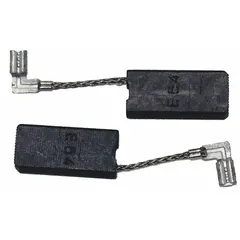 Carbon brush set for rotary hammers and demolition tools. Maintains electrical contact in the motor commutator to support consistent power delivery. Suitable for use in concrete and masonry drilling applications.