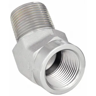 AEROQUIP Hydraulic Hose Adapter: 1 in x 1 in Fitting Size, Male x Female, NPTF x NPTF - NPTF-to-NPTF Steel Hydraulic Hose Adapters