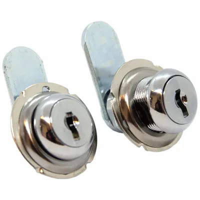 CCL Cam Lock: Std Keyed Cam Lock, Keyed Alike, Zinc Die-Cast, Chrome-Plated - Keyed Cam Locks