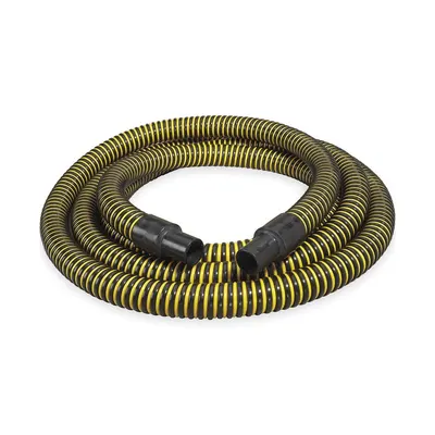 OEM Suction and Discharge Hose: 1 1/2 in Hose Inside Dia., 26 psi, Black/Yellow - Polyethylene Bulk Water Suction & Discharge Hoses with Polyethylene Double Helix Reinforcement