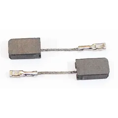 Carbon brush set for Bosch grinders. Delivers electrical current to the motor armature, restoring tool performance when brushes are worn. Suitable for maintenance and replacement in compatible Bosch power tools.