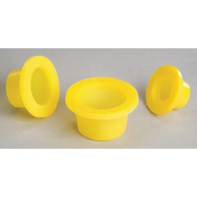 CHEMGLASS Stopper: Polyethylene, 24/25/24/40 Stopper Size, 2 in Overall Ht, Yellow - Plastic Stoppers