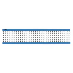 Preprinted wire marking label sheets with legend '5' in black on white. Each sheet contains 900 labels made of vinyl cloth. Rated for temperatures from -40°F to 176°F. Suitable for identifying wires and cables in electrical installations.