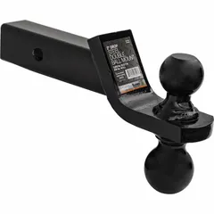 This Class 4 non-adjustable ball mount is constructed from carbon steel with a corrosion-resistant black powder-coated finish. It features a 2 in compatible ball shank diameter and a 2 in/2 5/16 in ball diameter. Suitable for towing trailers, boats, and equipment in demanding environments.
