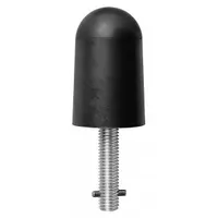 Door Stop: Floor/Wall - Mounted, 2 in Wd, 3 1/2 in Overall Ht, Black (MPN 467)