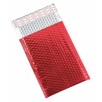 PARTNERS BRAND Glamour Bubble Mailers, 7.5x11", Red, PK72