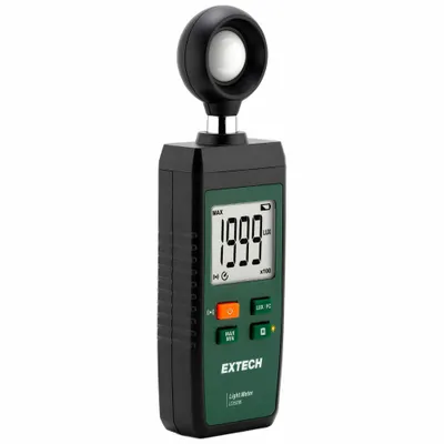 EXTECH Light Meter: ±4%/±5% Light Level Accuracy, LCD with Backlight - Standard Light Meters