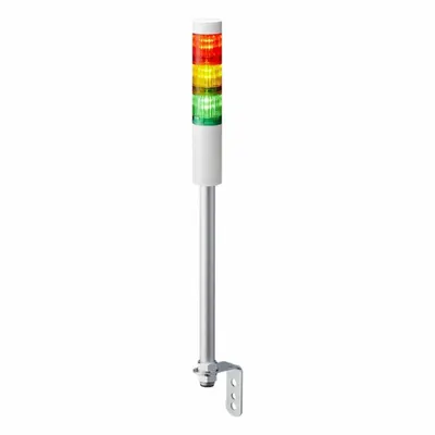 PATLITE Tower Light Assembly: 3 Tier, No Sounder Tier, IP54, Amber/Green/Red, Direct Wire - Three-Tier Tower Light Assemblies