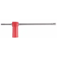 This SDS-Plus dust-extraction hollow core bit is designed for drilling in concrete, masonry, and brick. When connected to a compatible vacuum system, it captures dust at the source, reducing airborne particles during overhead or wall drilling. The bit fits standard SDS-Plus rotary hammers with vacuum attachments.