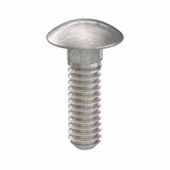 Square neck carriage bolt made from 18-8 stainless steel with a plain finish. Thread size 1/4"-20, length 7/8 inch. The square neck prevents rotation during tightening, suitable for fastening metal to wood or metal to metal in industrial assemblies. Supplied in a 100-pack.