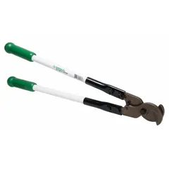 Center-cut cable cutter with fiberglass handle for cutting aluminum electric cable up to 500 kcmil (1-1/4 in. capacity). Suitable for electrical and data cable cutting tasks in industrial and utility applications.