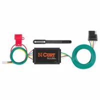 CURT Automotive Electrical Plug: 4-Way Flat, IP67, Black, Powder Coated (MPN 56370)