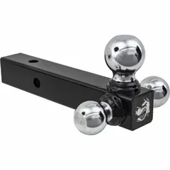 BUYERS PRODUCTS Tri Ball Mount: III/IV, 2 in_1 7/8 in_2 5/16 in Ball Dia, 2 in Compatible Hitch Size (MPN 1802205). Key specifications — Material: Carbon Steel; Vehicle Class: III; Brand: BUYERS PRODUCTS; Features: Solid Shank; Finish: Powder Coated; Mount w/ Hitch Ball Style: Non-Adjustable; Resistance Properties: Corrosion-Resistant.