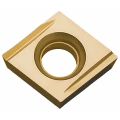 This diamond indexable turning insert is designed for precision machining of non-ferrous materials such as aluminum alloys and plastics. It is suitable for turning, boring, and facing operations that require a high surface finish and extended tool life.