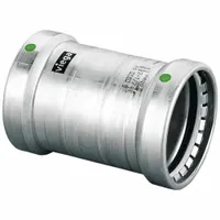 VIEGA MEGAPRESS Crimp Coupling Fitting: 4 in Pipe x 4 in Pipe Size, Press-fit x Press-fit, EPDM (MPN 90670)