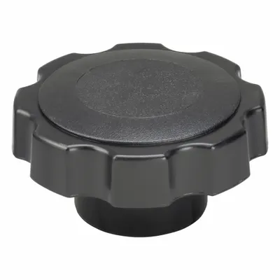 INNOVATIVE COMPONENTS Hand Knob: 8 Point, Plastic w/ Steel Thread, 3/8"-16 Thread - 8-Arm Knobs with Threaded Hole