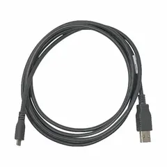 Micro USB replacement cable for BRADY CR2700 barcode scanner. Provides power and data connectivity for scanner operation in labeling and asset-tracking applications.