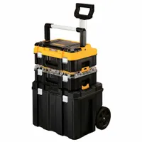 DEWALT TSTAK Rolling Tool Box Set: 20 1/8 in W x 27 3/16 in H x 17 3/16 in D, Metal/Plastic/TPR (MPN DWST60404)