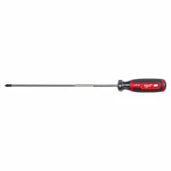 This tether-ready Phillips screwdriver features a #2 tip and an extra-long shaft for deep-reach applications. The friction-style shaft provides secure bit retention, while the cushion grip offers comfort during use. A tether is included for tool retention in elevated or confined work areas. Not ESD safe and not insulated.