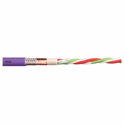 CHAINFLEX Bus Cable: (4) Shielded Twisted Pr 26 AWG (0.15), TPR, Order by the Foot - Continuous Flexing Bus Drop Cables
