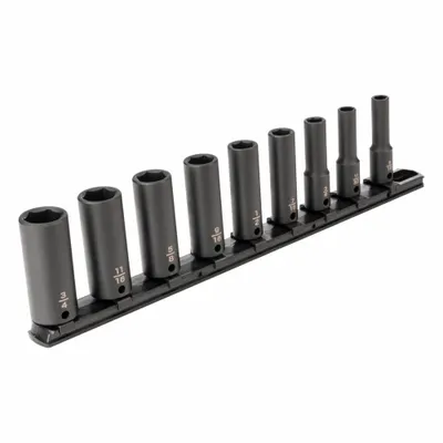 TEKTON Impact Socket Set: 3/8 in Drive Size, Small Set (0-50 pieces) Set Size - SAE Impact Socket Sets