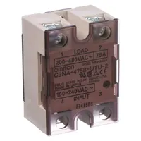 OMRON Solid State Relay: Surface Mounted, 75 A Max Output Current, Photocoupler, AC Output (MPN G3NA475BUTU2AC100240)