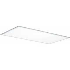 This 1 ft x 4 ft LED flat panel operates at 120 to 277V AC, delivering 4443 lumens with selectable color temperatures of 3500K, 4000K, or 5000K. It draws 39W and is dimmable, designed as a direct replacement for 2-lamp F32T8 fluorescent troffers. Suitable for general lighting in commercial and institutional spaces such as offices, schools, and healthcare facilities.