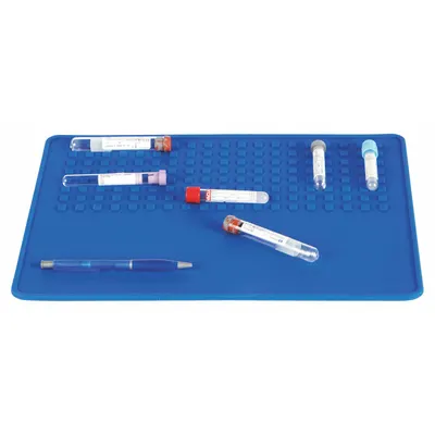 HEATHROW SCIENTIFIC Ribbed Mat: Silicone, 14 7/8 in Overall Lg, 12 in Overall Wd, 1/10 in Thick - Benchtop Mats