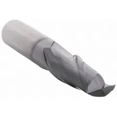 This general purpose carbide square end mill features a TiAlN coating for heat resistance and extended tool life when machining steels and alloys. With two flutes and a 9/16" diameter, it is suited for creating flat-bottomed slots, pockets, and contours in milling operations. Length of cut is 3/4", overall length 3".