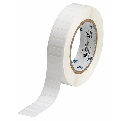 BRADY Pre-Cut Label Stock Roll: 3/8 in x 29/32 in, 3/8 in, Autoclavable Polyester - Brady Precut Label Rolls