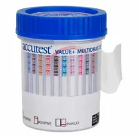 ACCUTEST Urine Drug Test Kit: 25 Tests, No Reagants Required, Adulterations Detected, Cup (MPN DS940a)
