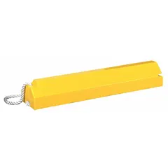 Urethane aircraft wheel chock, 19-1/2 in overall length, 7-1/2 in overall width, 6-1/2 in overall height. Supplied as a single chock. Used to secure aircraft during ground operations such as maintenance, loading, or servicing.