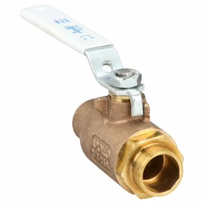 APOLLO Manual Two-Way Ball Valve: 3/4 in Size, Bronze, Straight, Sweat x Sweat - Bronze Ball Valves