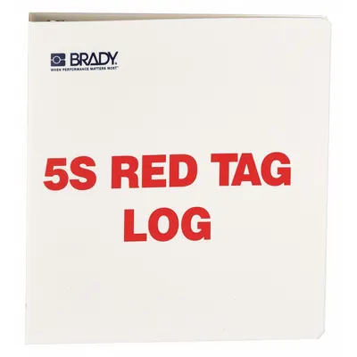BRADY 5S Red Tag Binder - 5S Red Tag Binders