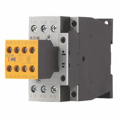 EATON Magnetic Contactor: 3 Poles, 24V DC, 25 A - Safety Contactors