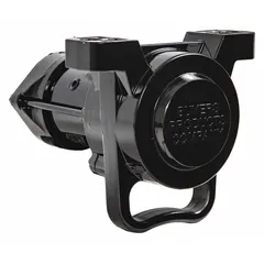 This heavy-duty dump truck vibrator delivers 2500 lbF of force to dislodge sticky or frozen material from truck bodies. It features a 12V DC motor with 150A max current, 4 ga wiring, and weather resistant protection. Constructed of steel with a black finish, it includes a mounting kit. Suitable for heavy-class dump trucks in applications such as mining, construction, and agriculture.