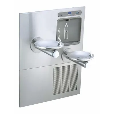 ELKAY LZWS-LRPBM28K In-Wall Two-Level Drinking Fountain with Bottle Filler - In-Wall Two-Level Drinking Fountains with Bottle Fillers