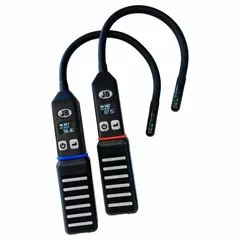 Wireless psychrometer kit for measuring temperature, humidity, and dew point. Includes two psychrometers with a range of -40°F to 275°F. Compatible with the JB GO V2 app for data logging and analysis. Used by HVAC and refrigeration technicians for system diagnostics and moisture detection.