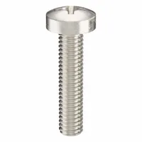 Machine Screw: M3.5x0.60 Thread Size, 16 mm Lg, 18-8, Stainless Steel, Plain, Pan, Phillips, 100 PK (MPN ZSCRW-252)