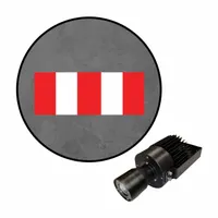 VISUAL WORKPLACE INC. Virtual Safety LED Walkway: Virtual Safety LED Walkway, Red/White Stripe, 50 W (MPN 66-3139-601EX-PS405)