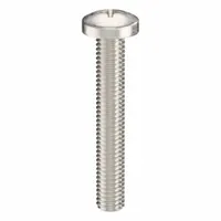 Machine Screw: #10-32 Thread Size, 1 1/4 in Lg, 316, Stainless Steel, Plain, Pan, Phillips, 25 PK (MPN ZSCRW-391)